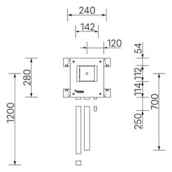 Rehau Sanitärbox für Urinal UP VPreP, Rautitan stabil 16... REHAU-11104191001 4064299239233 (Abb. 1)