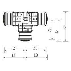 Rehau Clip-Flex T-Muffenset klein, 14503011001... REHAU-14503011001 4064299782616 (Abb. 1)