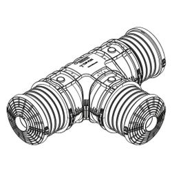Rehau Clip-Flex T-Muffenset klein, 14503011001... REHAU-14503011001 4064299782616 (Abb. 1)