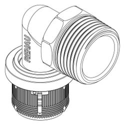 Rehau Winkelübergang Fastloc EXplus, 32mm x R 1", Messing... REHAU-13707311001 4067936345656 (Abb. 1)