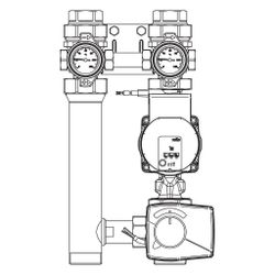 Rehau Pumpenbaugruppe PGM 02, DN 32 0-10V, mit Umwälzpumpe Wilo ParaSC 30/7... REHAU-13153811001 4007360562922 (Abb. 1)