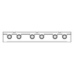 Rehau Verteilerbalken PGM, 3-fach, 13059961001... REHAU-13059961001 4007360498276 (Abb. 1)