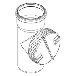 Rehau Raupiano Plus Reinigungsrohr DN 160, mit Rohrreinigungseinsatz... REHAU-11240791001 4059757620647 (Abb. 1)
