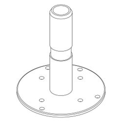 Rehau Fuß lang für Abrollvorrichtung kalt... REHAU-13861601001 4007360484200 (Abb. 1)