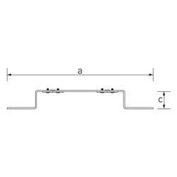 Rehau Halter O 75/150, Tiefe 48mm, inkl. 2 EPDM-Dämmscheiben und 4 Schrauben M5... REHAU-11055381008 4007360629434 (Abb. 1)