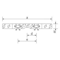 Rehau Halter O 75/150, Tiefe 48mm, inkl. 2 EPDM-Dämmscheiben und 4 Schrauben M5... REHAU-11055381008 4007360629434 (Abb. 1)
