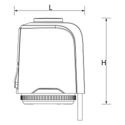 Rehau Stellantrieb UNI 24V, thermischer Zweipunkt-Antrieb für Regulierventile oder T... REHAU-13992761001 4067936343911 (Abb. 1)