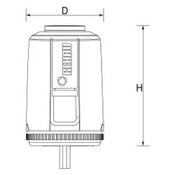 Rehau Stellantrieb UNI 24V, thermischer Zweipunkt-Antrieb für Regulierventile oder T... REHAU-13992761001 4067936343911 (Abb. 1)