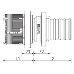 Rehau Übergangskupplung Fastloc / Rautitan 20 - 20... REHAU-13707511001 4067936345748 (Abb. 1)