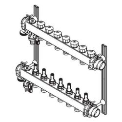 Rehau Rautherm Industrieverteiler IM-D S 32 Eurokonus, 12 Heizkreise... REHAU-14701101001 4007360603700 (Abb. 1)