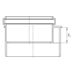 Rehau Raupiano Plus Übergangsrohr kurz DN 110/90... REHAU-11200871001 4059757376087 (Abb. 1)