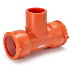 Rehau Fusapex 2.0 T-Stück, Rohraußendurchmesser 63/63/63mm, Orange... REHAU-14847221001 4062178993214 (Abb. 1)