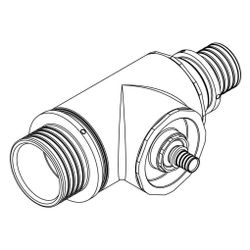 Rehau Modulares T-Stück SDR 11 LX, 75x75x63mm, Messing... REHAU-16862221029 4064299228183 (Abb. 1)
