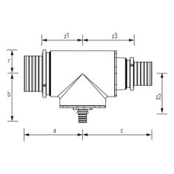 Rehau Modulares T-Stück SDR 11 LX, 75x75x63mm, Messing... REHAU-16862221029 4064299228183 (Abb. 1)