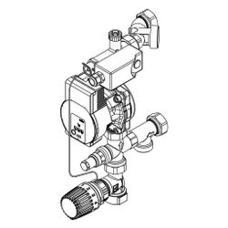 Rehau Regelset flex Messing vernickelt, mit Thermostatkopf... REHAU-13185101001 4064299220156 (Abb. 1)