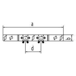 Rehau Halter O 100, für Doppelanschlussm, inkl. 2 EPDM-Dämmscheiben und 4 Schrauben ... REHAU-11055311008 4007360628567 (Abb. 1)