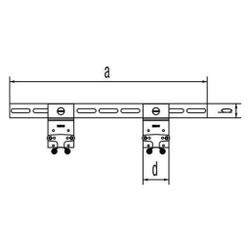Rehau Halter D, für Doppelanschluss, inkl. 2 EPDM-Dämmscheiben und 4 Schrauben M5... REHAU-11055341008 4007360628598 (Abb. 1)