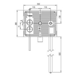 Rehau Sanitärbox für Waschmaschine Einzelanschluss, stabil 16, 2 E-UP-Gerätedosen... REHAU-11103121001 4059757542307 (Abb. 1)