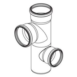 Rehau Raupiano Plus Stufenabzweig rechts DN 110/110/75, 87 Grad... REHAU-11026771002 4007360584399 (Abb. 1)