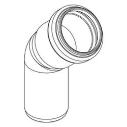 Rehau Raupiano Plus Bogen DN 32, 45 Grad, RAU-PP... REHAU-11326041001 4059757620005 (Abb. 1)