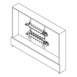 Rehau Rautherm Unit, HKV-D V2A und UP 110, 3 Heizkreise, Kugelhahnset horizontal rec... REHAU-11069031001 4059757759002 (Abb. 1)