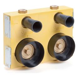 Rehau Sanitärbox für Doppelzähler mit Wasserzählergehäuse 2" Koax kalt / warm und UP... REHAU-11102521001 4007360579562 (Abb. 1)