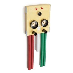 Rehau Sanitärbox für Waschtisch mit 2x Wasserzählergehäuse 2" Koax und UP-Ventil 3/4... REHAU-11102491001 4007360579555 (Abb. 1)