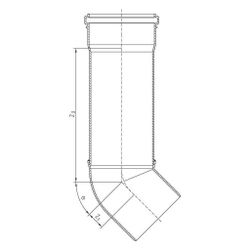 Rehau Raupiano Plus Umlenkungsbogen Umlenkung DN 75, 45 Grad... REHAU-11230561002 4007360584320 (Abb. 1)