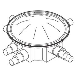 Rehau Nahwärmeschacht mit 8 Einlässen, Durchmesser 800mm, Polyethylen... REHAU-12085581001 4007360489458 (Abb. 1)