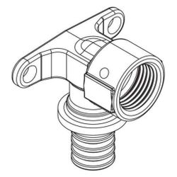 Rehau Wandwinkel SDR 11 LX, 25mm x Rp 3/4", kurz, Messing... REHAU-11691191008 4007360633226 (Abb. 1)