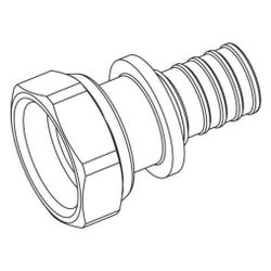Rehau Übergang mit Überwurfmutter SDR 11, 63x5,8mm - G 2"... REHAU-11092211001 4064299605823 (Abb. 1)