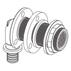 Rehau Wandwinkel Rautitan RXplus, 16mm x Rp 1/2" x 55mm, für Holzspanplatte, Rotguss... REHAU-14563781001 4061264397929 (Abb. 1)