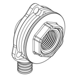 Rehau Anschlusswinkel Rautitan RXplus, 16mm - Rp 1/2" für Unterputz-Spülkasten... REHAU-14563731001 4061264397875 (Abb. 1)