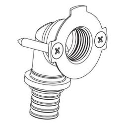 Rehau Flansch-Wandwinkel Rautitan RXplus 16mm, Rp 1/2"... REHAU-14563811001 4061264397950 (Abb. 1)