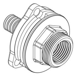 Rehau Wanddurchführung Rautitan RXplus 16mm x Rp 1/2" x 28mm... REHAU-14563801001 4061264397943 (Abb. 1)