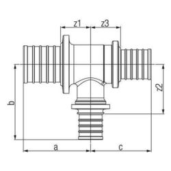 Rehau T-Stück, SDR 11 RX, 75x50x63mm, Rotguss... REHAU-12219381001 4007360258672 (Abb. 1)