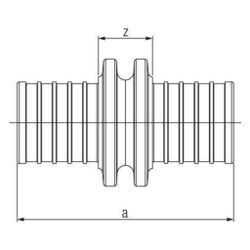 Rehau Kupplung Rautitan RXplus stabil 50x50mm... REHAU-14600511001 4062178676094 (Abb. 1)