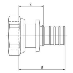 Rehau Übergang mit Überwurfmutter SDR 11, 63x5,8mm - G 2"... REHAU-11092211001 4064299605823 (Abb. 1)