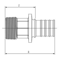 Rehau Übergang Rautitan RXplus, 25mm x R 1/2", Rotguss... REHAU-14563171001 4061264397318 (Abb. 1)