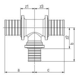 Rehau T-Stück Rautitan RXplus stabil 50x40x50mm... REHAU-14600211001 4062178755478 (Abb. 1)