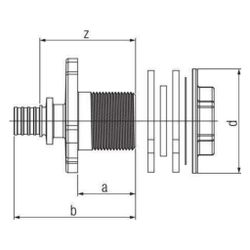 Rehau Wanddurchführung Rautitan RXplus 16mm x Rp 1/2" x 28mm... REHAU-14563801001 4061264397943 (Abb. 1)