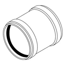 Rehau Raupiano Plus Überschiebmuffe DN 75... REHAU-11215741002 4062178591458 (Abb. 1)