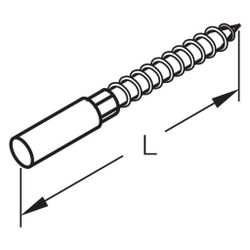 Rehau Stockschraube Gewinde M 8, Länge 80mm, für Fest- und Führungsschelle... REHAU-11210741002 4007360066284 (Abb. 1)