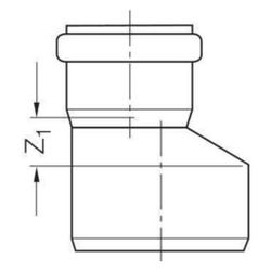 Rehau Raupiano Plus Übergangsrohr DN 160/110... REHAU-11240391001 4007360434779 (Abb. 1)