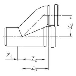 Rehau Raupiano Plus Parallelabzweig DN 90/90... REHAU-11237341002 4007360584443 (Abb. 1)