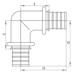 Rehau Winkel 20x2,0mm - 20x2,0mm, 90 Grad... REHAU-12589071002 4007360032531 (Abb. 1)
