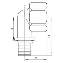 Rehau Winkelübergang SDR 7,4 LX, 20mm x Rp 3/4", Messing... REHAU-11681591001 4007360458829 (Abb. 1)