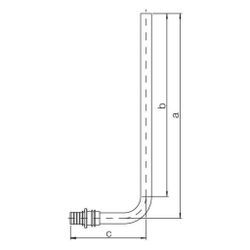 Rehau Winkel-Anschlussgarnitur 20x2,0mm, Schenkellänge 250mm... REHAU-12607201002 4007360032340 (Abb. 1)