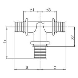 Rehau T-Stück SDR 7,4 LX, 20x25x20mm, Messing... REHAU-11680391001 4007360459253 (Abb. 1)