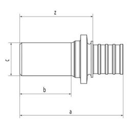 Rehau Löt-Pressübergang Rautitan RXplus 25 - L 28, Außendurchmesser 28mm... REHAU-14562791001 4061264315930 (Abb. 1)